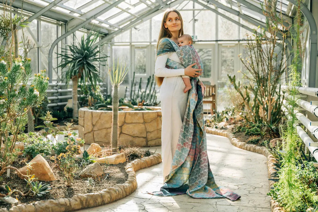 Baby Wrap, Jacquard Weave (100% cotton) - TANGLED - PLAIT - Woven Baby XS - 4   long_woven_wraps    #