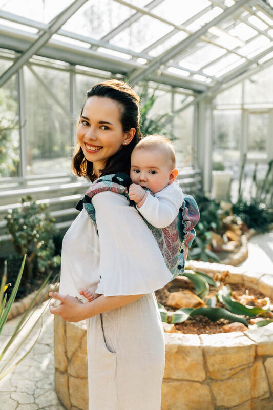Lenny Buckle Onbuhimo PRO baby carrier, jacquard weave (100% cotton) - TANGLED - PLAIT