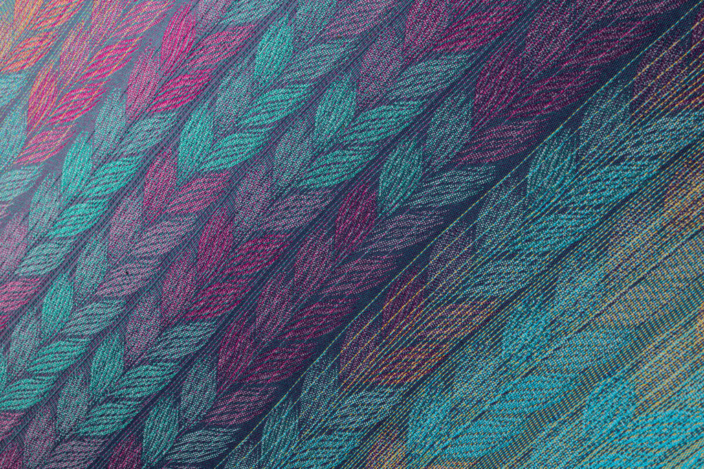 Ring Sling, Jacquard Weave (100% cotton), with gathered shoulder - TANGLED - PLAIT - standard 1.8m - Woven Baby Title - Default Title   ring_slings    #