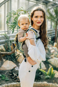 Lenny Buckle Onbuhimo PRO baby carrier, jacquard weave (100% cotton) - RAINFOREST - SELVA