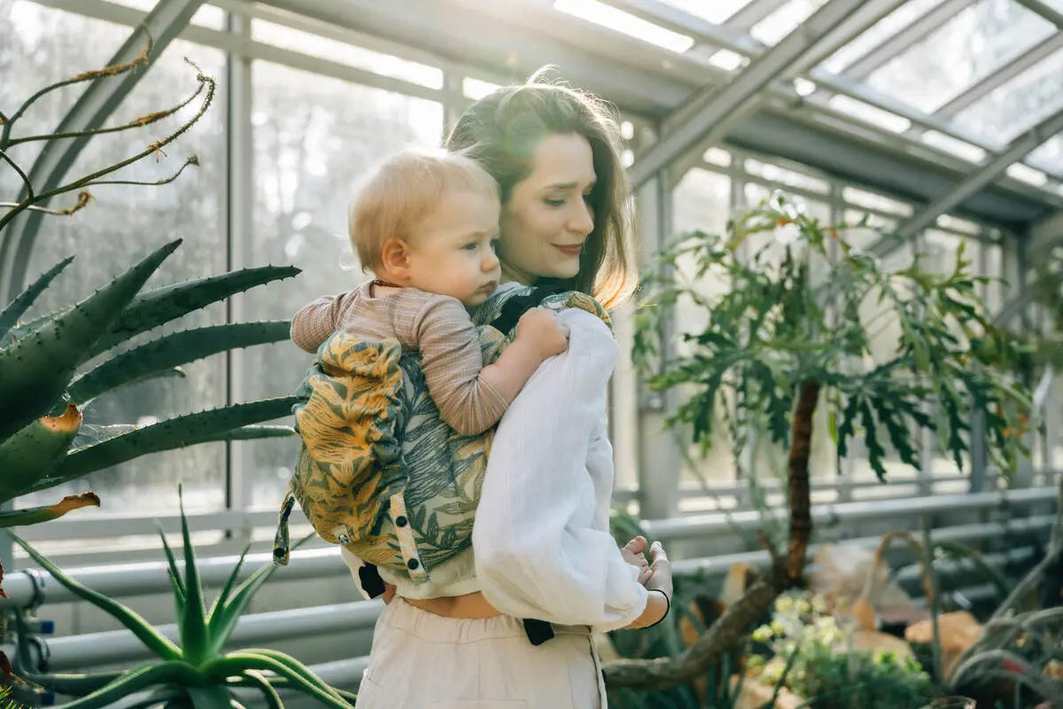 Lenny Buckle Onbuhimo PRO baby carrier, jacquard weave (100% cotton) - RAINFOREST - SELVA - Woven Baby Standard   buckle_onbu_pro_carriers    #