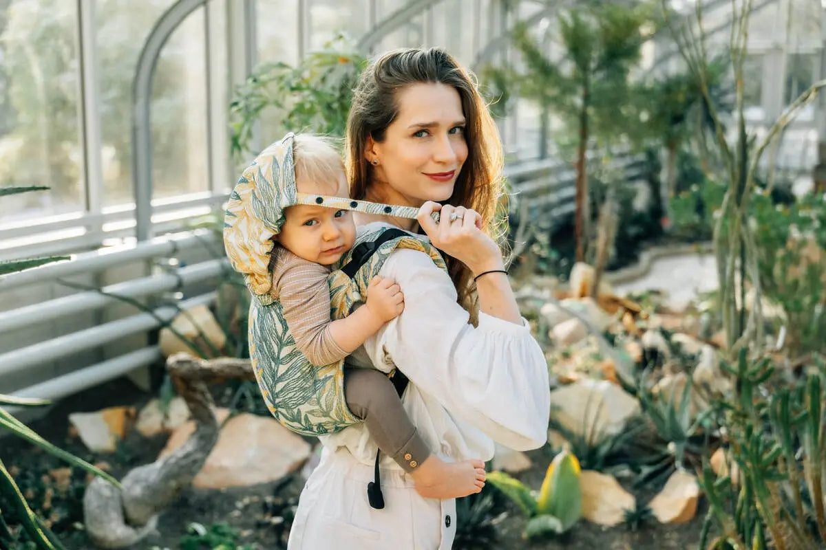 Lenny Buckle Onbuhimo PRO baby carrier, jacquard weave (100% cotton) - RAINFOREST - SELVA - Woven Baby Standard   buckle_onbu_pro_carriers    #