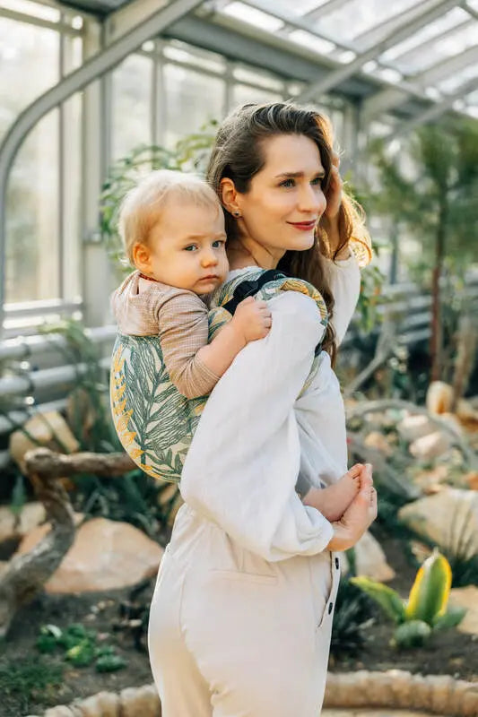 Lenny Buckle Onbuhimo PRO baby carrier, jacquard weave (100% cotton) - RAINFOREST - SELVA - Woven Baby Standard   buckle_onbu_pro_carriers    #