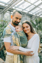Ring Sling, Jacquard Weave (100% cotton), with gathered shoulder - RAINFOREST - SELVA - standard 1.8m - Woven Baby    ring_slings    #