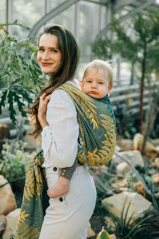 Baby Wrap, Jacquard Weave (100% cotton) - RAINFOREST - SELVA - Woven Baby Size - L-Size - M-Size - S-Size - XL-Size - XS   long_woven_wraps    #