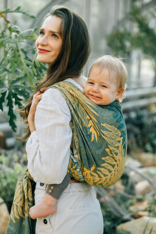 Baby Wrap, Jacquard Weave (100% cotton) - RAINFOREST - SELVA