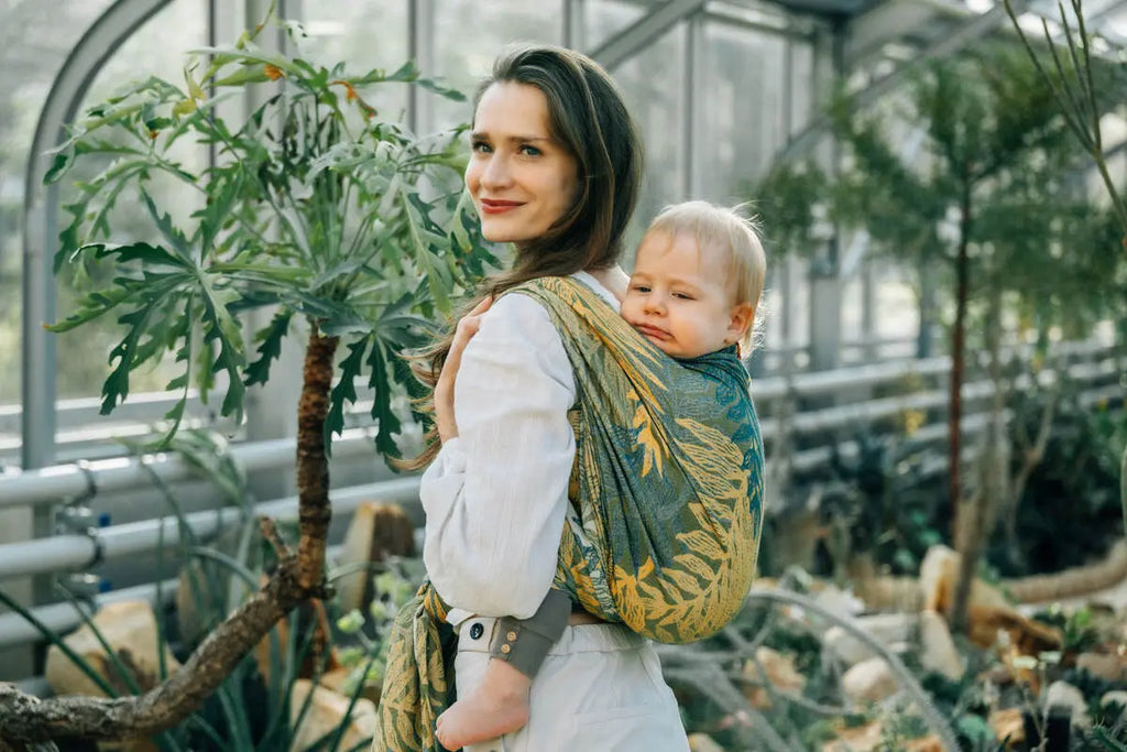 Baby Wrap, Jacquard Weave (100% cotton) - RAINFOREST - SELVA - Woven Baby Size - L-Size - M-Size - S-Size - XL-Size - XS   long_woven_wraps    #