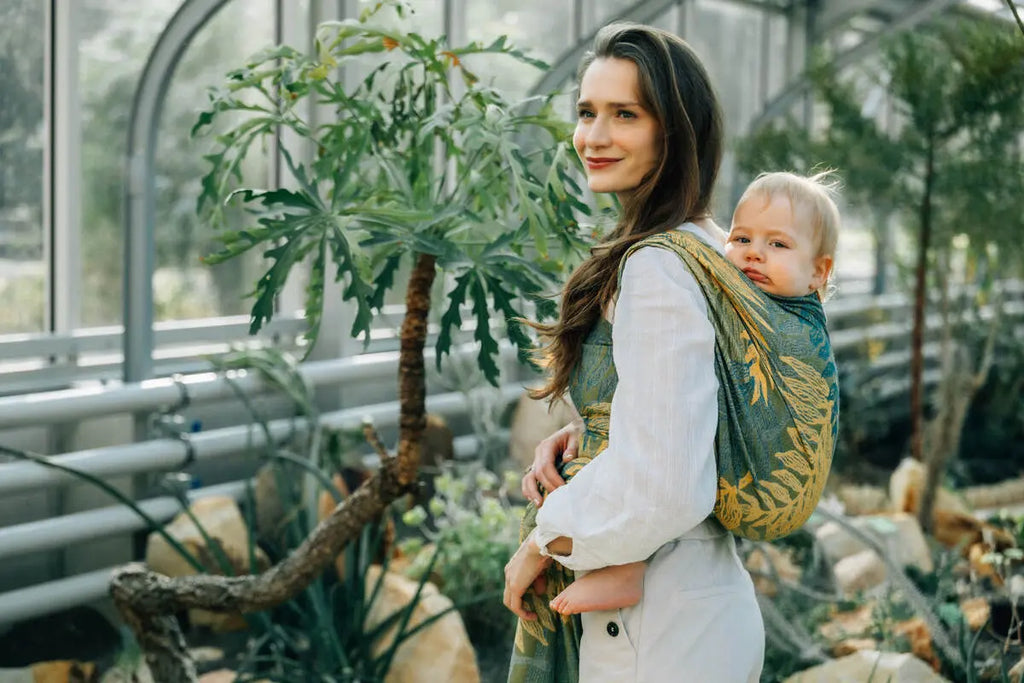 Baby Wrap, Jacquard Weave (100% cotton) - RAINFOREST - SELVA - Woven Baby Size - L-Size - M-Size - S-Size - XL-Size - XS   long_woven_wraps    #