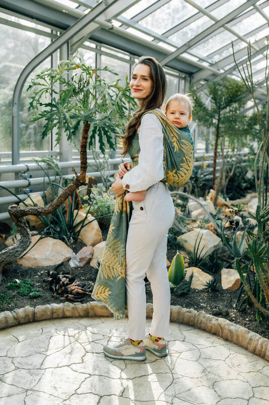 Baby Wrap, Jacquard Weave (100% cotton) - RAINFOREST - SELVA (grade B) - Woven Baby M - 6   long_woven_wraps    #