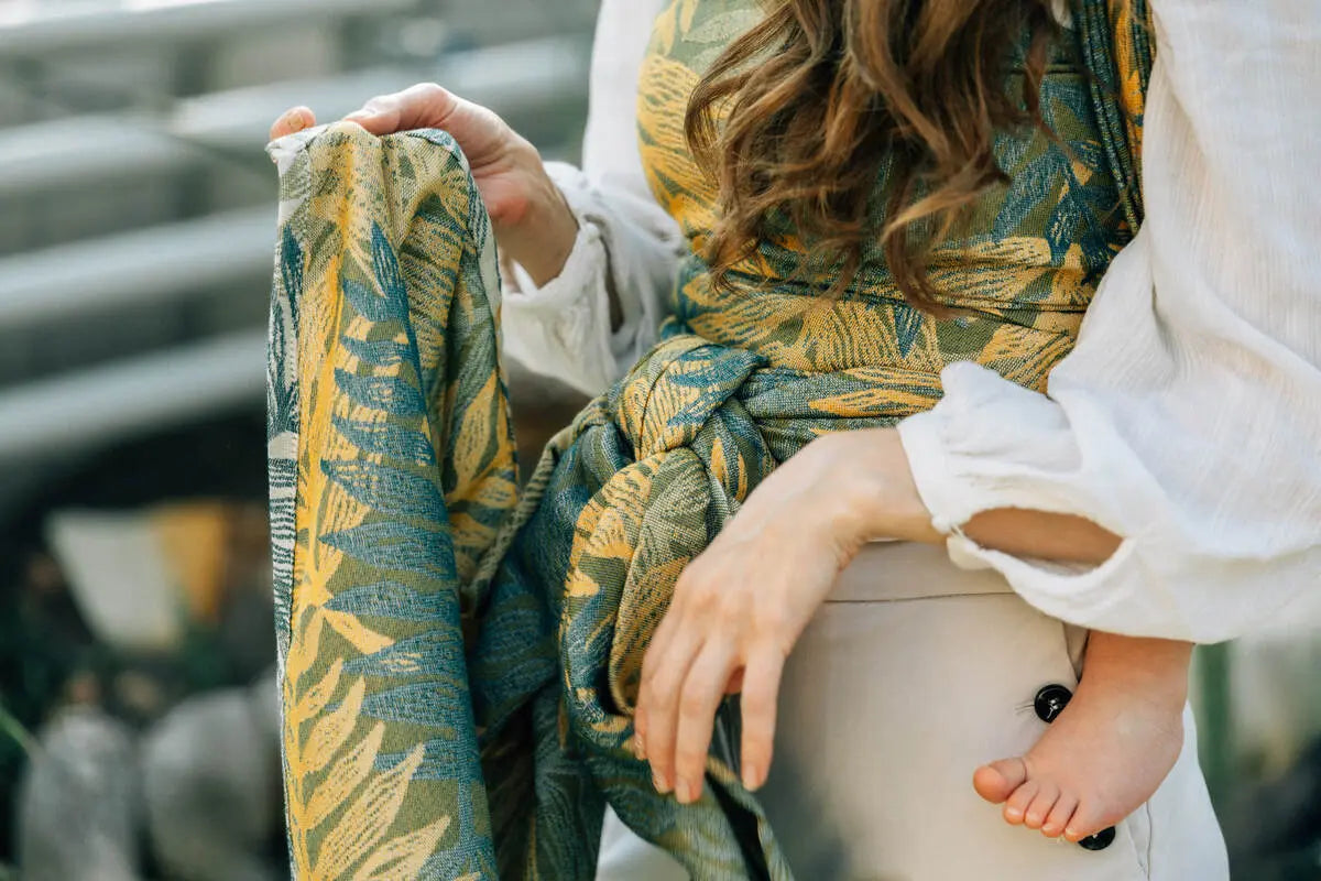 Baby Wrap, Jacquard Weave (100% cotton) - RAINFOREST - SELVA - Woven Baby Size - L-Size - M-Size - S-Size - XL-Size - XS   long_woven_wraps    #