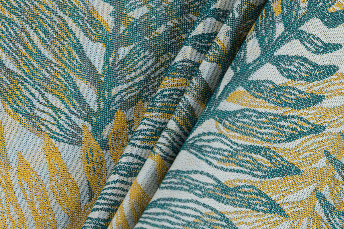 Ring Sling, Jacquard Weave (100% cotton), with gathered shoulder - RAINFOREST - SELVA - standard 1.8m - Woven Baby    ring_slings    #