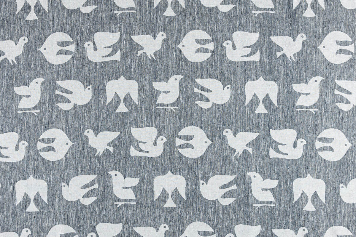 LennyUpGrade PRO Carrier, jacquard weave (68% cotton 16% linen 16% modal) - BIRDY - WHITE NOISE (grade B) - Woven Baby Size - Standard   lenny_upgrade_pro    #