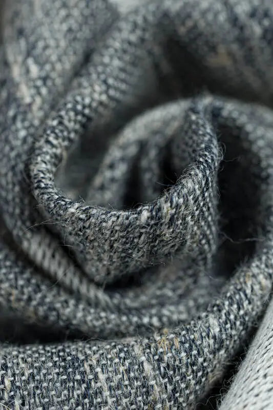 Baby Wrap, Jacquard Weave (68% cotton 16% linen 16% modal) - BIRDY - WHITE NOISE - Woven Baby XS - 4   long_woven_wraps    #