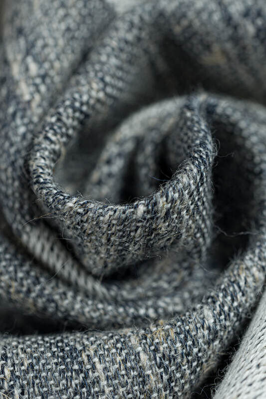 LennyLight Carrier, jacquard weave (68% cotton 16% linen 16% modal) - BIRDY - WHITE NOISE - Woven Baby Size - Standard   lenny_light    #