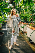 Ring Sling, Jacquard Weave (77% cotton, 23% lyocell), with gathered shoulder - EAGLE ROCKS - HIKE - standard 1.8m - Woven Baby    ring_slings    #