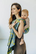 Baby Wrap, Jacquard Weave (37% combed cotton, 28% merino wool, 23% noil silk, 8% mulberry silk, 4% cashmere) - EXPERIMENT no. 32 - Woven Baby M - 6   long_woven_wraps    #