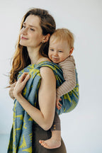 Baby Wrap, Jacquard Weave (37% combed cotton, 28% merino wool, 23% noil silk, 8% mulberry silk, 4% cashmere) - EXPERIMENT no. 32 - Woven Baby M - 6   long_woven_wraps    #