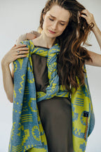 Baby Wrap, Jacquard Weave (37% combed cotton, 28% merino wool, 23% noil silk, 8% mulberry silk, 4% cashmere) - EXPERIMENT no. 32 - Woven Baby M - 6   long_woven_wraps    #