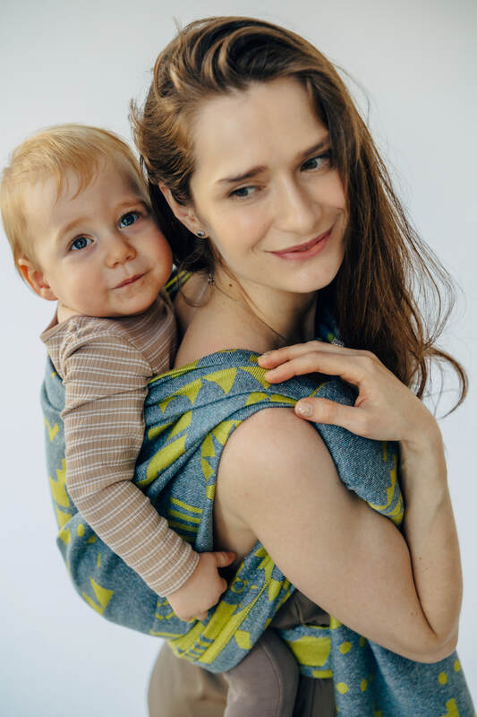 Baby Wrap, Jacquard Weave (37% combed cotton, 28% merino wool, 23% noil silk, 8% mulberry silk, 4% cashmere) - EXPERIMENT no. 32 - Woven Baby M - 6   long_woven_wraps    #