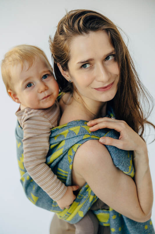 Baby Wrap, Jacquard Weave (37% combed cotton, 28% merino wool, 23% noil silk, 8% mulberry silk, 4% cashmere) - EXPERIMENT no. 32 - Woven Baby M - 6   long_woven_wraps    #