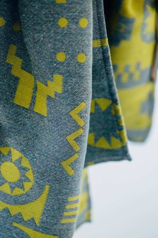 Baby Wrap, Jacquard Weave (37% combed cotton, 28% merino wool, 23% noil silk, 8% mulberry silk, 4% cashmere) - EXPERIMENT no. 32 - Woven Baby M - 6   long_woven_wraps    #