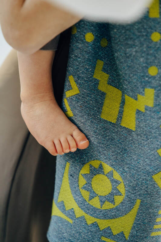 Baby Wrap, Jacquard Weave (37% combed cotton, 28% merino wool, 23% noil silk, 8% mulberry silk, 4% cashmere) - EXPERIMENT no. 32 - Woven Baby M - 6   long_woven_wraps    #
