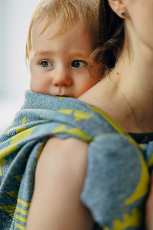 Baby Wrap, Jacquard Weave (37% combed cotton, 28% merino wool, 23% noil silk, 8% mulberry silk, 4% cashmere) - EXPERIMENT no. 32 - Woven Baby M - 6   long_woven_wraps    #