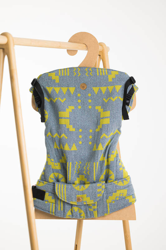 LennyPreschool Carrier, jacquard weave (37% combed cotton, 28% merino wool, 23% noil silk, 8% mulberry silk, 4% cashmere) - EXPERIMENT no. 32 - Woven Baby Preschool   lenny_preschool    #