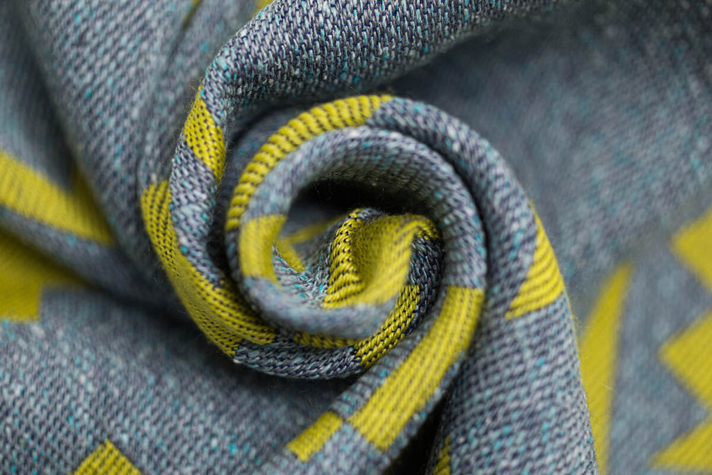 Baby Wrap, Jacquard Weave (37% combed cotton, 28% merino wool, 23% noil silk, 8% mulberry silk, 4% cashmere) - EXPERIMENT no. 32 - Woven Baby M - 6   long_woven_wraps    #