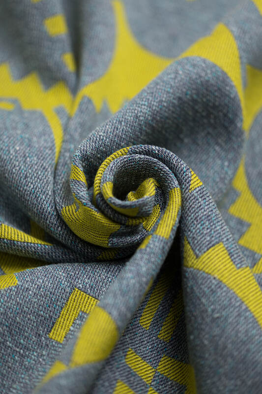Baby Wrap, Jacquard Weave (37% combed cotton, 28% merino wool, 23% noil silk, 8% mulberry silk, 4% cashmere) - EXPERIMENT no. 32 - Woven Baby M - 6   long_woven_wraps    #