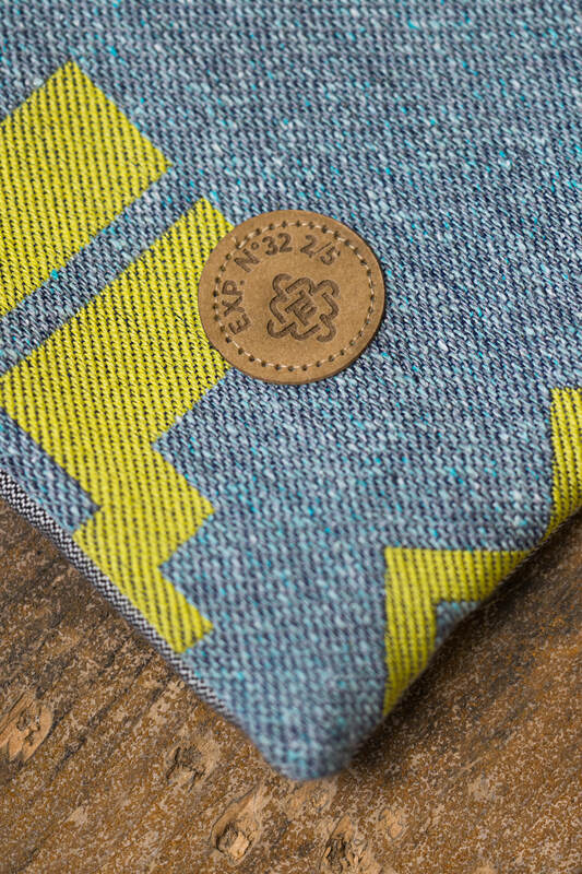 Baby Wrap, Jacquard Weave (37% combed cotton, 28% merino wool, 23% noil silk, 8% mulberry silk, 4% cashmere) - EXPERIMENT no. 32 - Woven Baby M - 6   long_woven_wraps    #