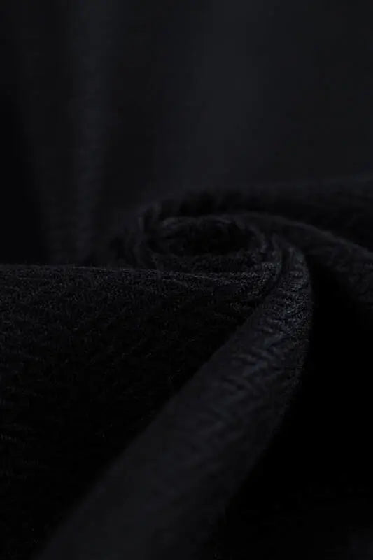 Baby Sling, Herringbone Weave (100% cotton) - LITTLE HERRINGBONE EBONY BLACK (grade B) - Woven Baby M - 6   long_woven_wraps    #