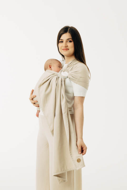 Ring Sling, Broken twill Weave (58% cotton, 42% bamboo viscose), with gathered shoulder - TRACK - standard 1.8m