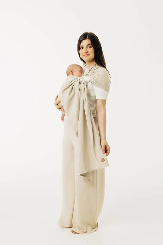Ring Sling, Broken twill Weave (58% cotton, 42% bamboo viscose), with gathered shoulder - TRACK - standard 1.8m - Woven Baby Title - Default Title   ring_slings    #