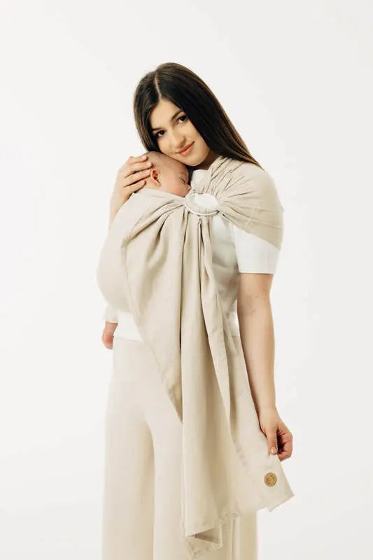 Ring Sling, Broken twill Weave (58% cotton, 42% bamboo viscose), with gathered shoulder - TRACK - standard 1.8m - Woven Baby Title - Default Title   ring_slings    #