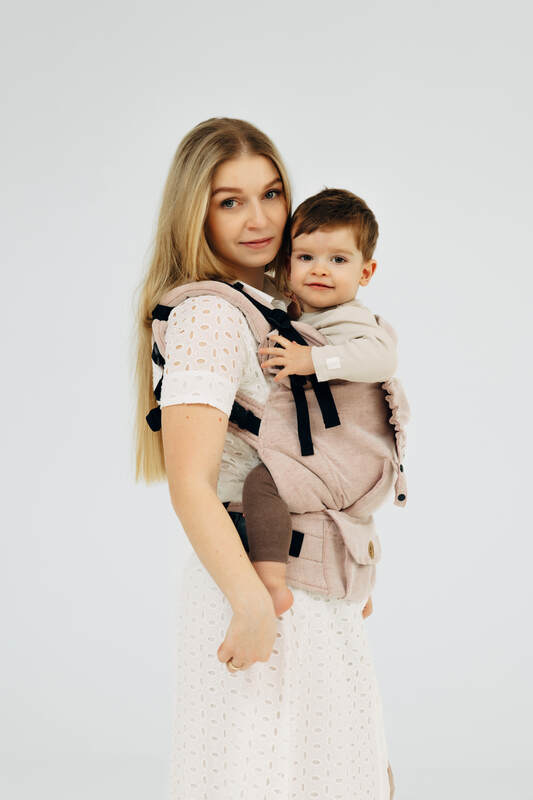 LennyPreschool Carrier, broken - twill weave (58% cotton, 42% linen) - TUNDRA