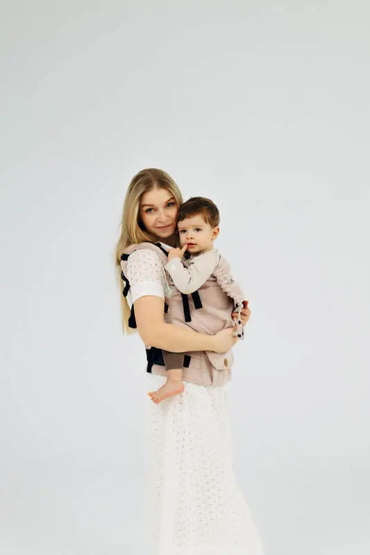 LennyPreschool Carrier, broken - twill weave (58% cotton, 42% linen) - TUNDRA - Woven Baby Size - Preschool   lenny_preschool    #