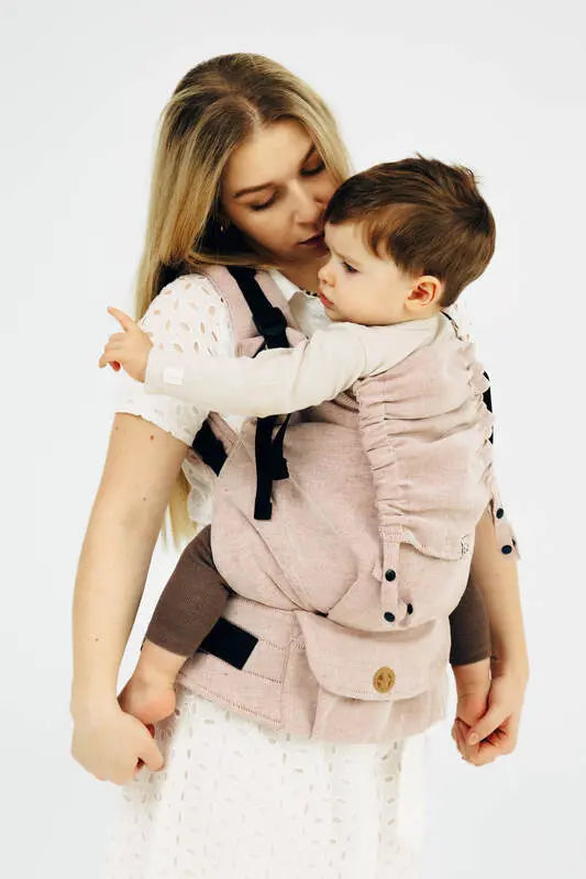 LennyPreschool Carrier, broken - twill weave (58% cotton, 42% linen) - TUNDRA - Woven Baby Size - Preschool   lenny_preschool    #