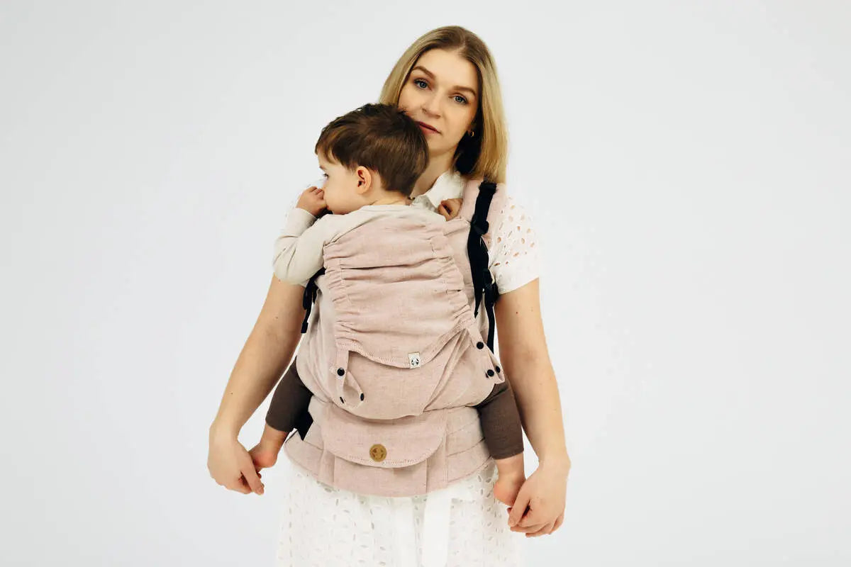 LennyPreschool Carrier, broken - twill weave (58% cotton, 42% linen) - TUNDRA - Woven Baby Preschool   lenny_preschool    #