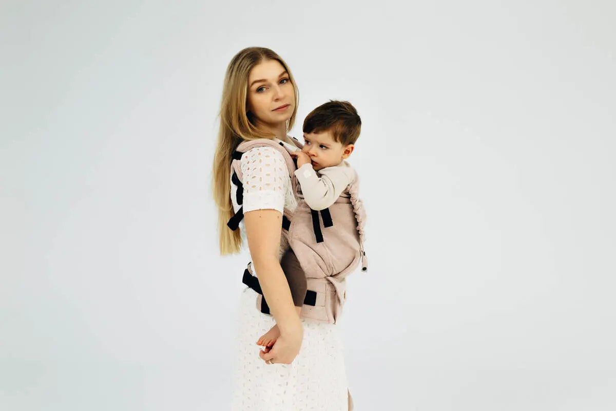 LennyPreschool Carrier, broken - twill weave (58% cotton, 42% linen) - TUNDRA - Woven Baby Preschool   lenny_preschool    #