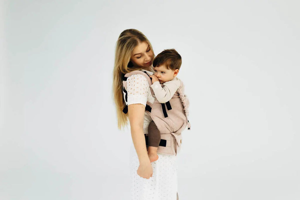 LennyPreschool Carrier, broken - twill weave (58% cotton, 42% linen) - TUNDRA - Woven Baby Preschool   lenny_preschool    #