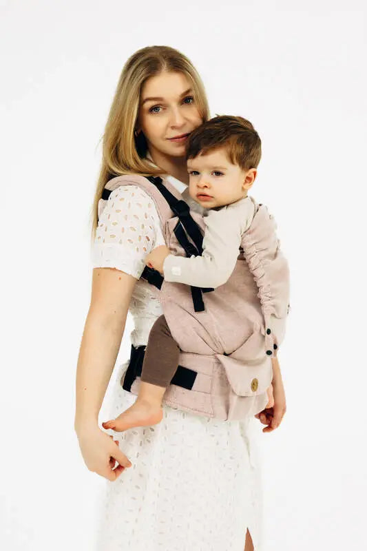 LennyPreschool Carrier, broken - twill weave (58% cotton, 42% linen) - TUNDRA - Woven Baby Preschool   lenny_preschool    #
