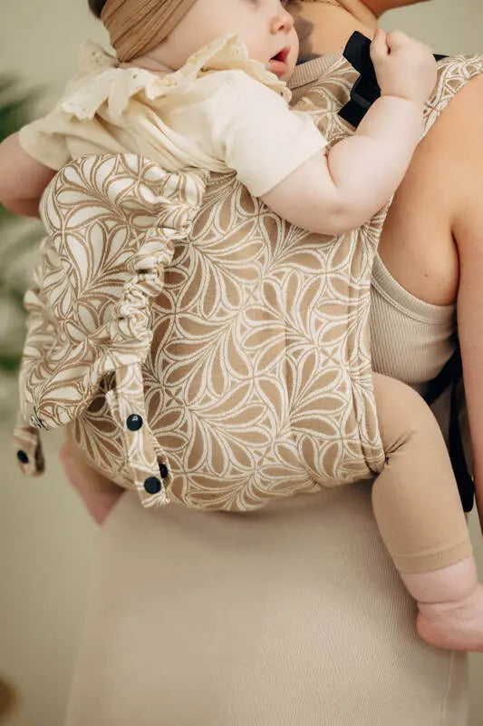 Lenny Buckle Onbuhimo PRO baby carrier, jacquard weave (50% cotton, 50% bamboo viscose) - INFINITY - GOLDEN HOUR - Woven Baby Size - Standard   buckle_onbu_pro_carriers    #