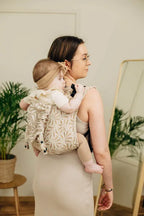 Lenny Buckle Onbuhimo PRO baby carrier, jacquard weave (50% cotton, 50% bamboo viscose) - INFINITY - GOLDEN HOUR - Woven Baby Standard   buckle_onbu_pro_carriers    #