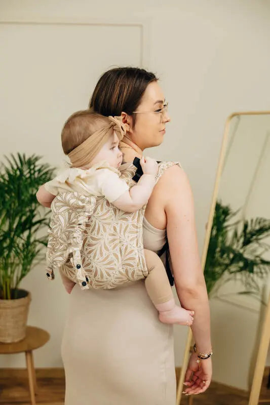Lenny Buckle Onbuhimo PRO baby carrier, jacquard weave (50% cotton, 50% bamboo viscose) - INFINITY - GOLDEN HOUR - Woven Baby Size - Standard   buckle_onbu_pro_carriers    #