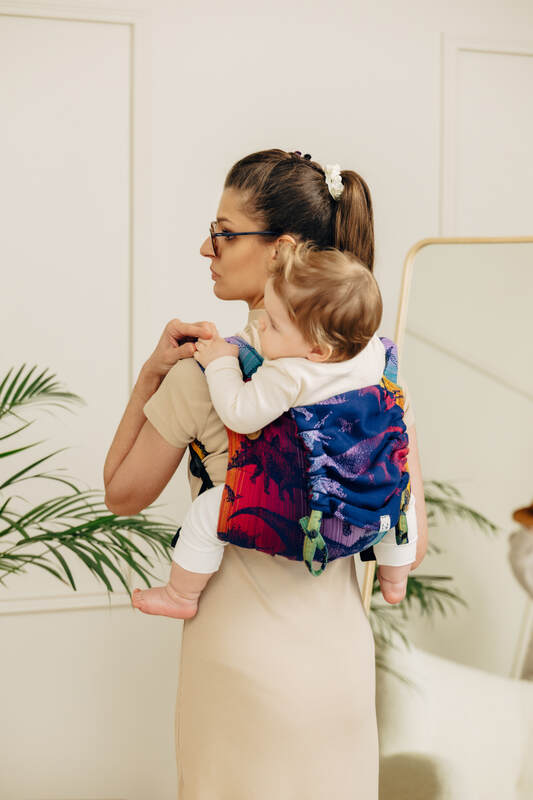 Lenny Buckle Onbuhimo PRO baby carrier, jacquard weave (100% cotton) - JURASSIC - NEW ERA