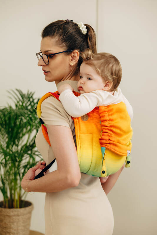 Lenny Buckle Onbuhimo PRO baby carrier, jacquard weave (100% cotton) - RAINBOW BABY