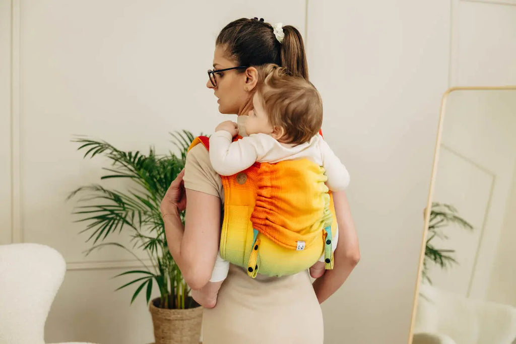 Lenny Buckle Onbuhimo PRO baby carrier, jacquard weave (100% cotton) - RAINBOW BABY - Woven Baby Standard   buckle_onbu_pro_carriers    #