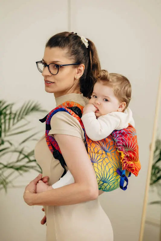 Lenny Buckle Onbuhimo PRO baby carrier , jacquard weave (100% cotton) - RAINBOW LOTUS - Woven Baby Toddler   buckle_onbu_pro_carriers    #