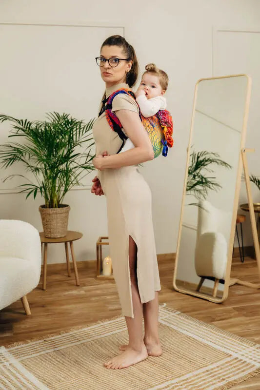 Lenny Buckle Onbuhimo PRO baby carrier , jacquard weave (100% cotton) - RAINBOW LOTUS - Woven Baby Size - Toddler   buckle_onbu_pro_carriers    #
